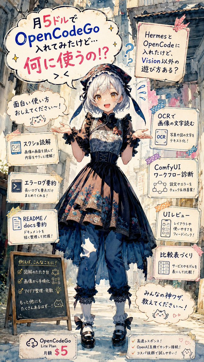 Anime OpenCodeGo 用例ポスター / Anime OpenCodeGo Use-Case Poster,UI 与社交媒体截图,海报、插画、UI,案例输出图 1