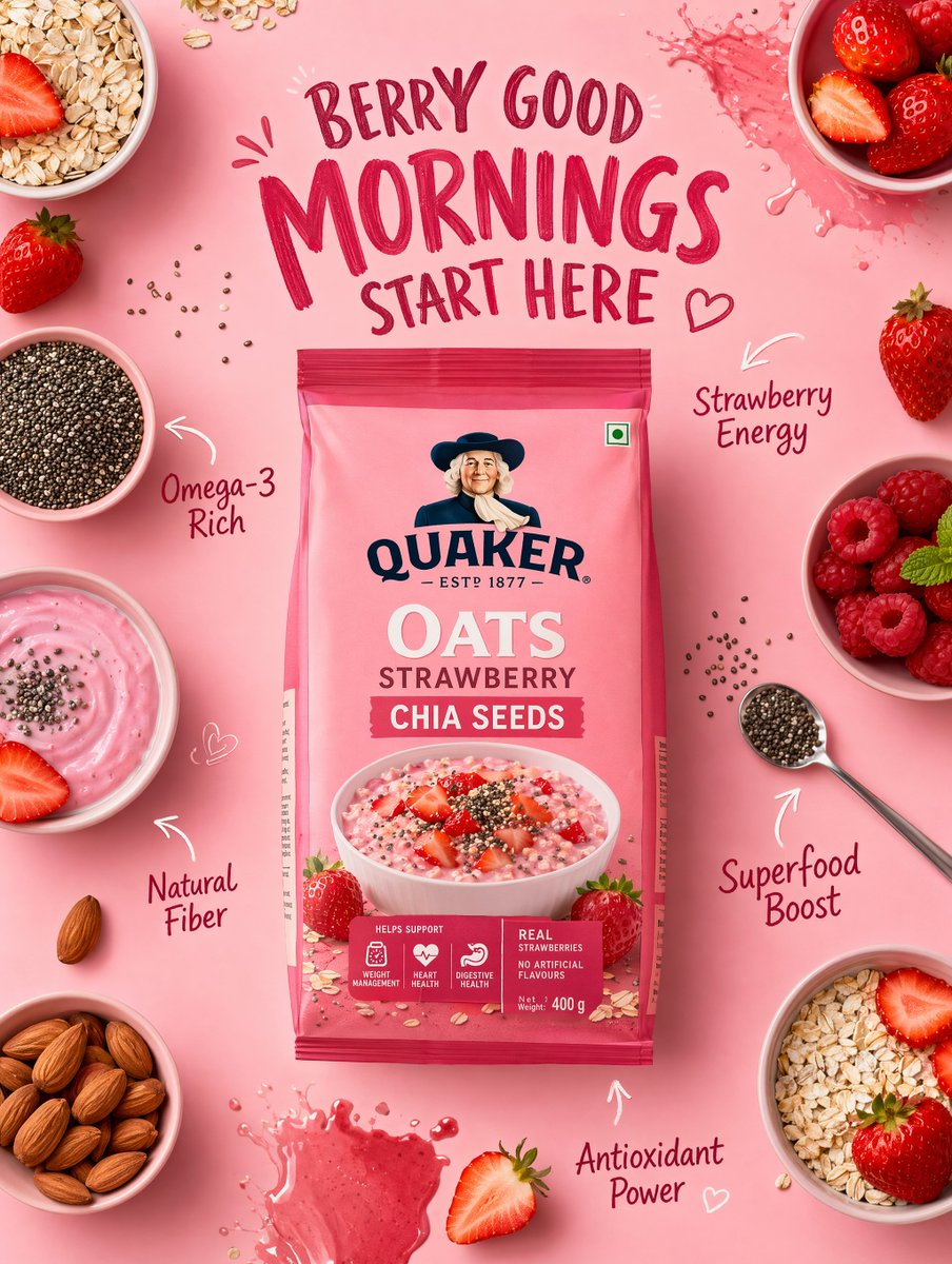 健康早餐平铺广告海报 / Healthy Breakfast Flat-Lay Ad Poster，人像与摄影，人像、时尚、海报，案例输出图 2