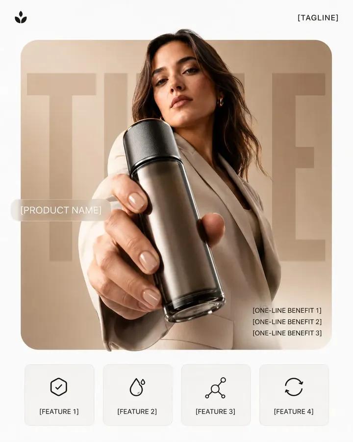 高端产品营销海报 / Premium Product Campaign Poster，人像与摄影，人像、海报、产品图，案例输出图 3
