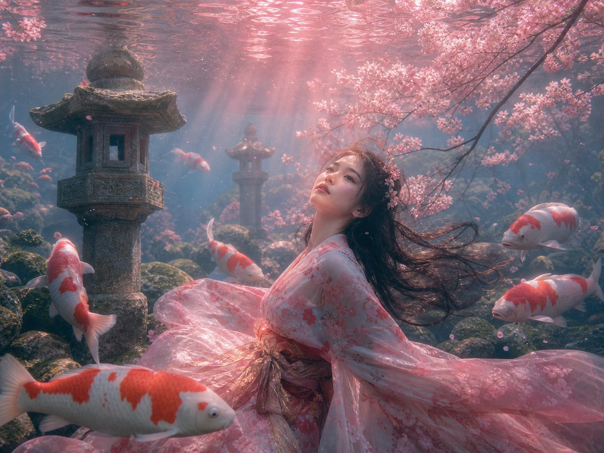 氛围感水下摄影模板 / Atmospheric Underwater Photography Template，人像与摄影，人像、人像与摄影，案例输出图 3
