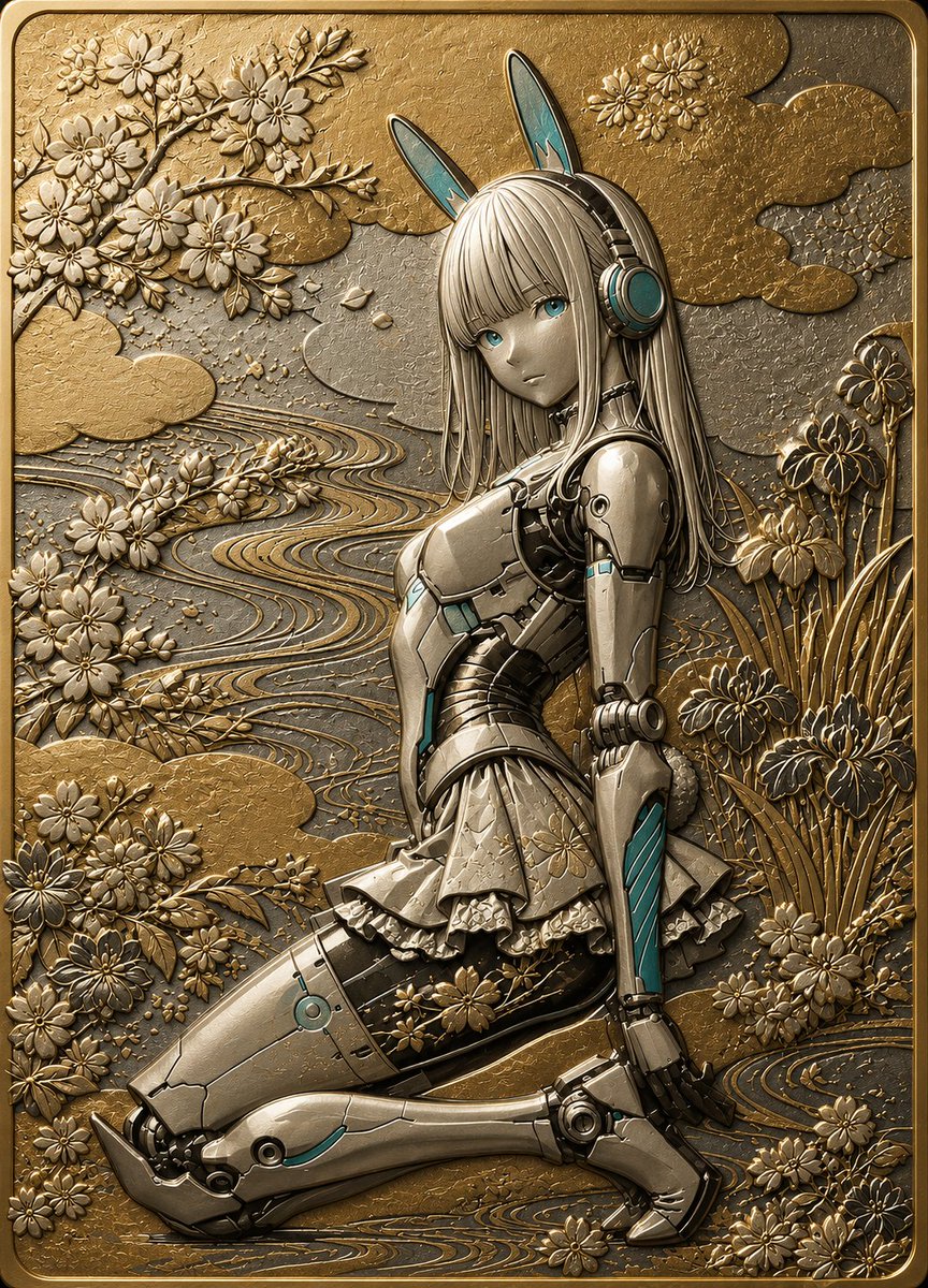 浮雕质感奢华卡片提示词 / Embossed Luxury Card Relief Prompt，角色设计，插画、角色、产品图，案例输出图 3