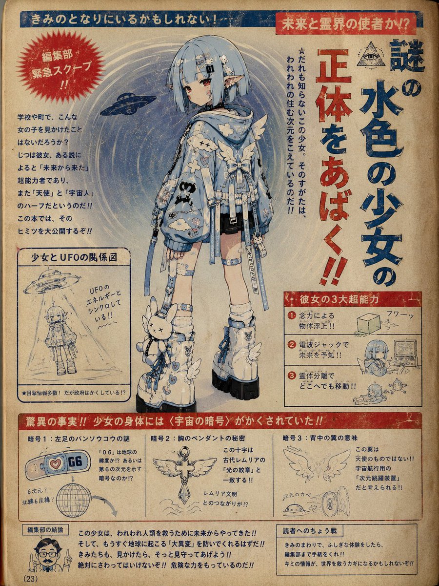 20 世纪 70 年代神秘学儿童读物页面 / 1970s Occult Children's Book Page，角色设计，插画、角色、排版，案例输出图 1