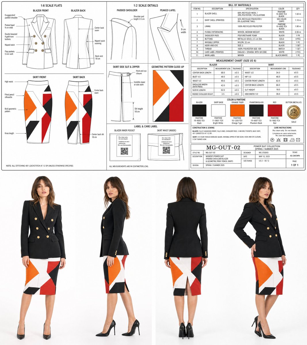 女性职场力量套装技术包 / Women's Power Suit Tech Pack，人像与摄影，人像、时尚、排版，案例输出图 1