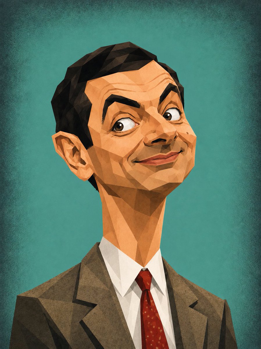 低多边形几何名人漫画 / Low-Poly Geometric Celebrity Caricatures，角色设计，人像、电影感、时尚，案例输出图 4