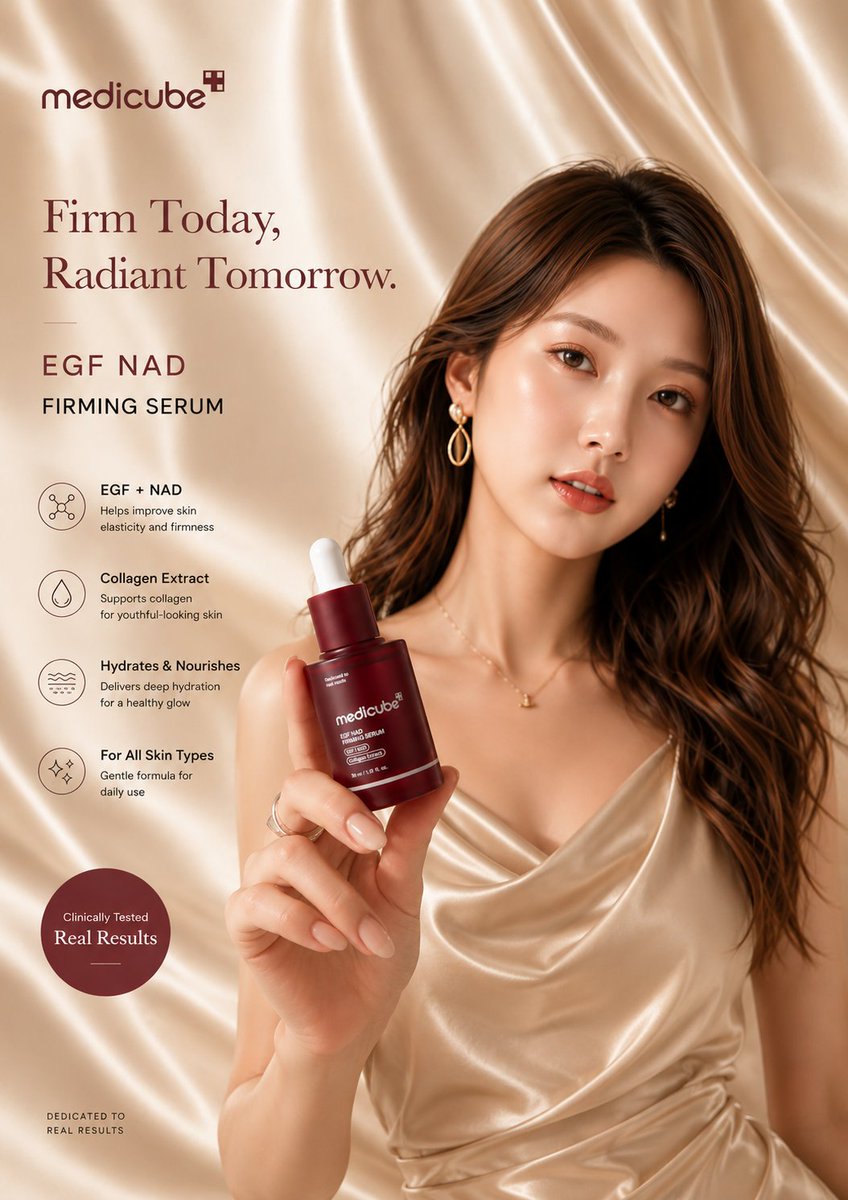 奢华护肤品广告海报 / Luxury Skincare Advertisement Poster，角色设计，电影感、时尚、海报，案例输出图 1