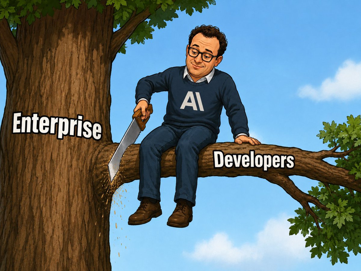 AI 锯断 Enterprise 开发者分支 / AI Saws Enterprise Developers Branch，海报与插画，时尚、海报、插画，案例输出图 1