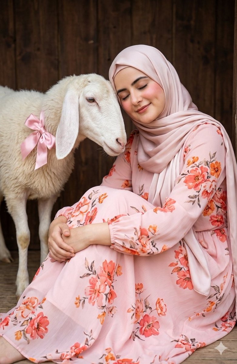 柔美风格羊群肖像 / Soft Aesthetic Portrait with Sheep，人像与摄影，人像、电影感、人像与摄影，案例输出图 1