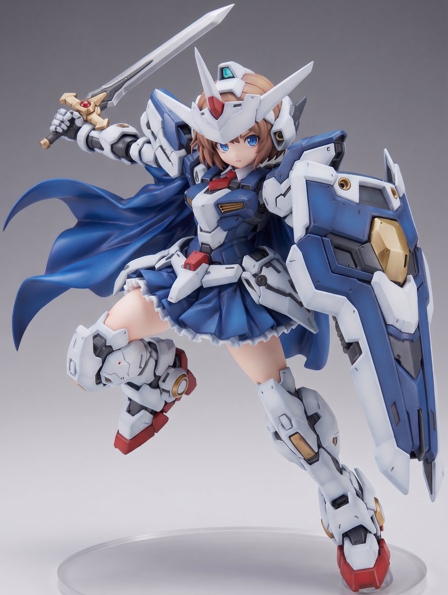 机甲少女手办产品渲染 / Mecha Girl Figure Product Render,角色设计,角色、二次元、产品图,案例输出图 1