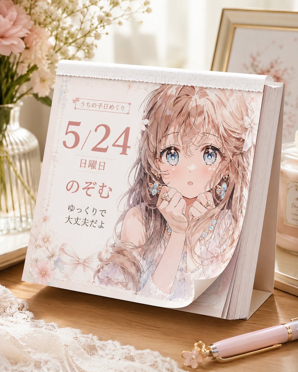 动漫每日台历 / Cute Daily Anime Desk Calendar，UI 与社交媒体截图，UI、截图、角色，案例输出图 3