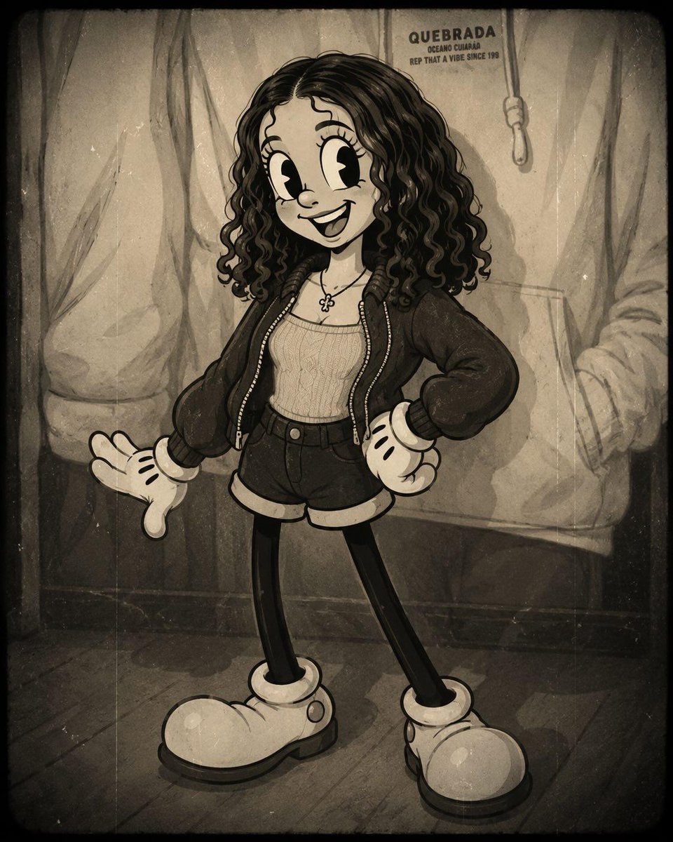 复古橡胶管动画风格转换 / Vintage Rubber Hose Cartoon Transformation，角色设计，35mm、人像、电影感，案例输出图 2