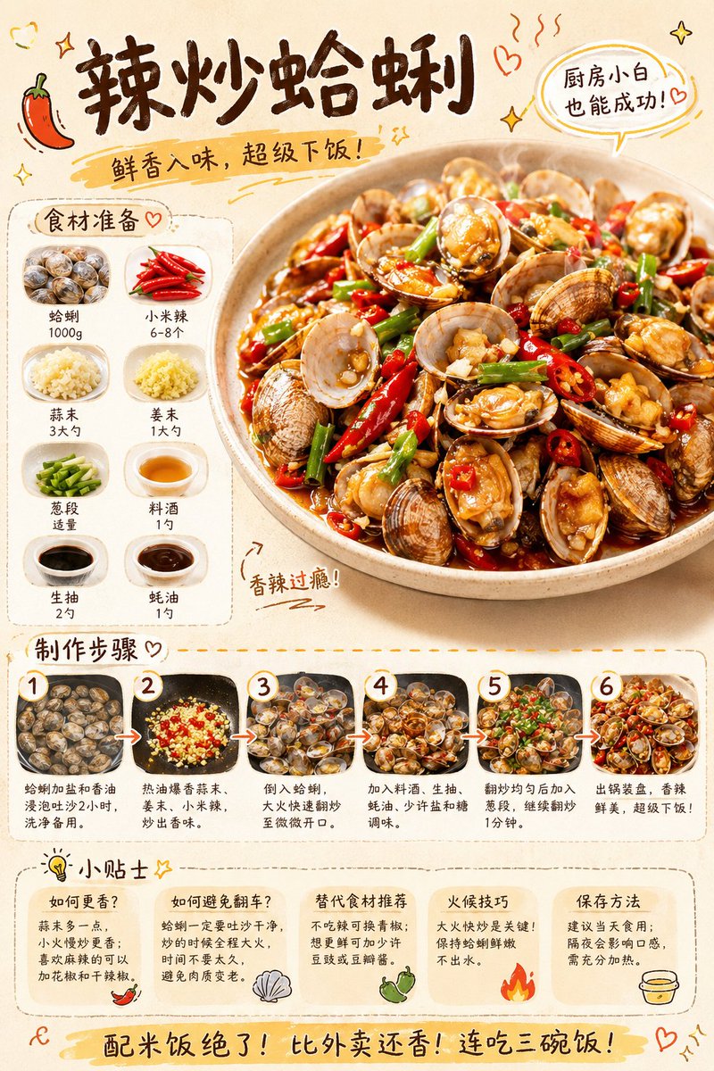 美食食谱视觉笔记海报 / Gourmet Recipe Visual Note Poster，UI 与社交媒体截图，海报、插画、UI，案例输出图 2