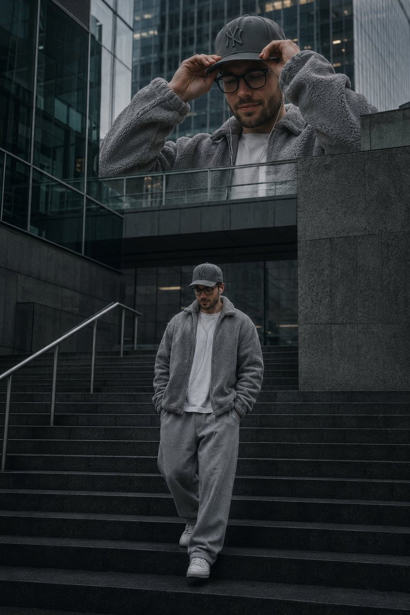 奢华街头风都市时尚大片 / Luxury Streetwear Urban Editorial，人像与摄影，35mm、人像、电影感，案例输出图 1