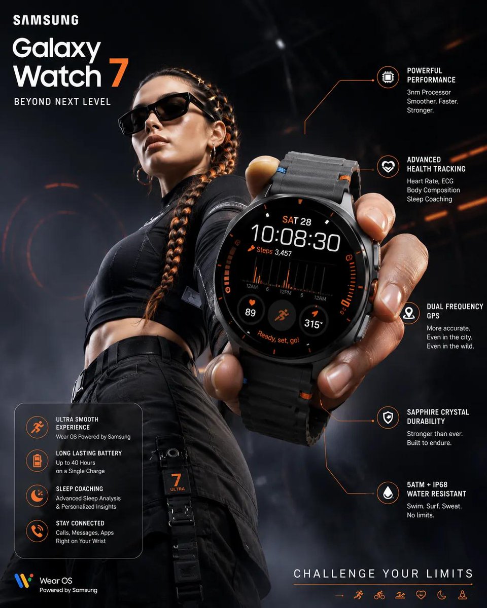 智能手机广告概念 / Smartphone Advertisement Concept，UI 与社交媒体截图，电影感、时尚、UI，案例输出图 2