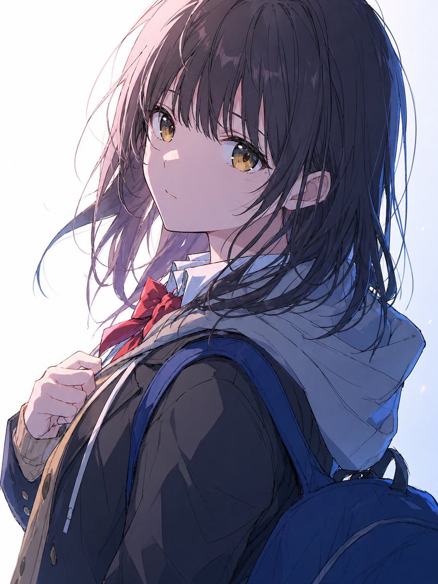 动漫女学生肖像（已遮挡） / Censored Anime Schoolgirl Portrait，角色设计，人像、插画、角色，案例输出图 1
