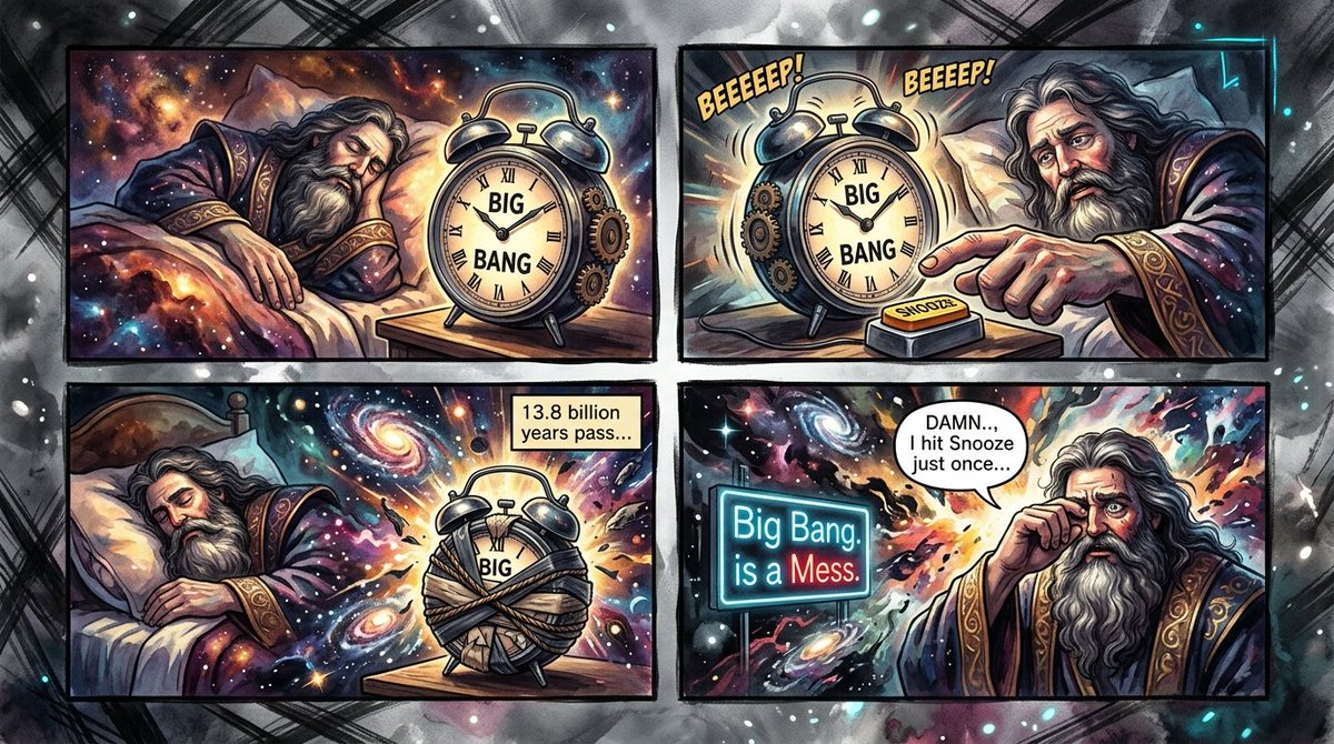 宇宙大爆炸贪睡漫画 / Cosmic Big Bang Snooze Comic，角色设计，霓虹、插画、角色，案例输出图 1