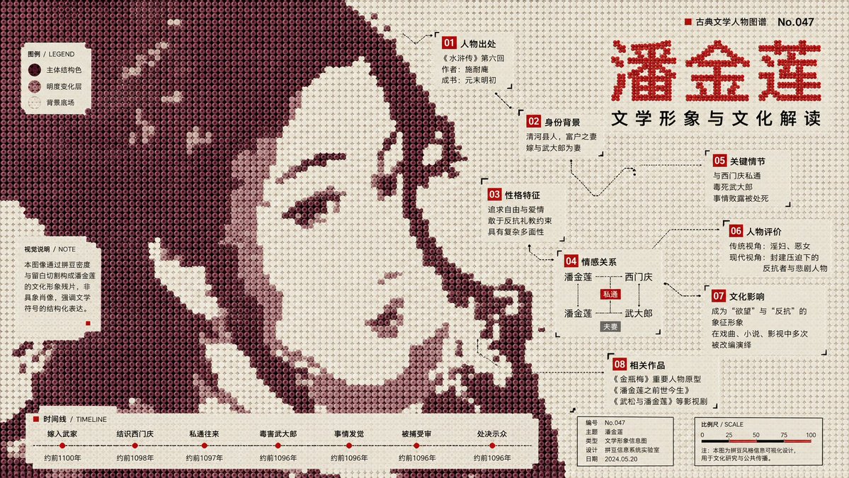 拼拼豆豆像素风信息图海报 / Perler Bead Pixel Infographic Poster，人像与摄影，人像、海报、插画，案例输出图 2
