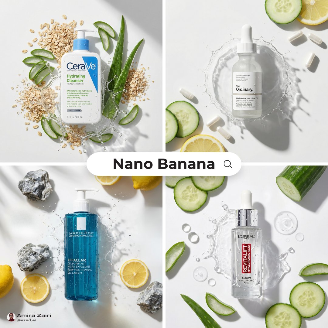 护肤品平铺摄影 / Skincare Product Flat Lay Photography，人像与摄影，人像、产品图、人像与摄影，案例输出图 1