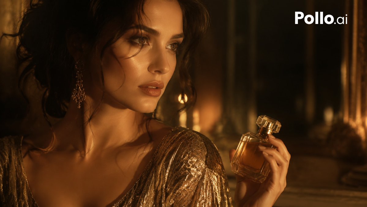 烛光奢华香水广告 / Candlelit Luxury Perfume Ad，人像与摄影，人像、电影感、时尚，案例输出图 1
