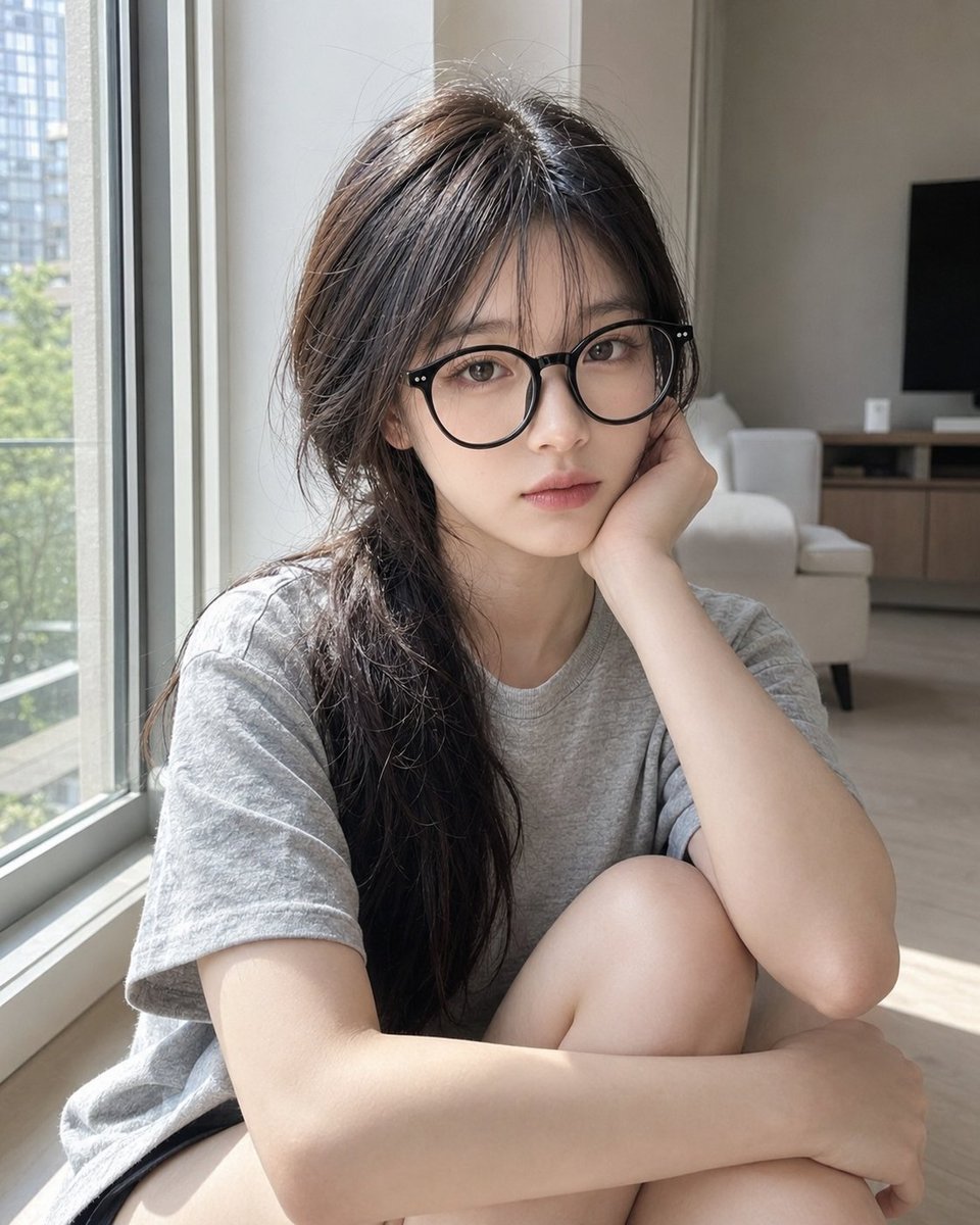 带隐私遮挡的舒适窗边肖像 / Cozy Window Portrait With Privacy Block，人像与摄影，人像、竖版、人像与摄影，案例输出图 4