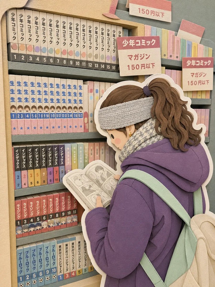 日式纸艺场景 / Japanese Paper Craft Art Scenes，角色设计，插画、角色、二次元，案例输出图 3