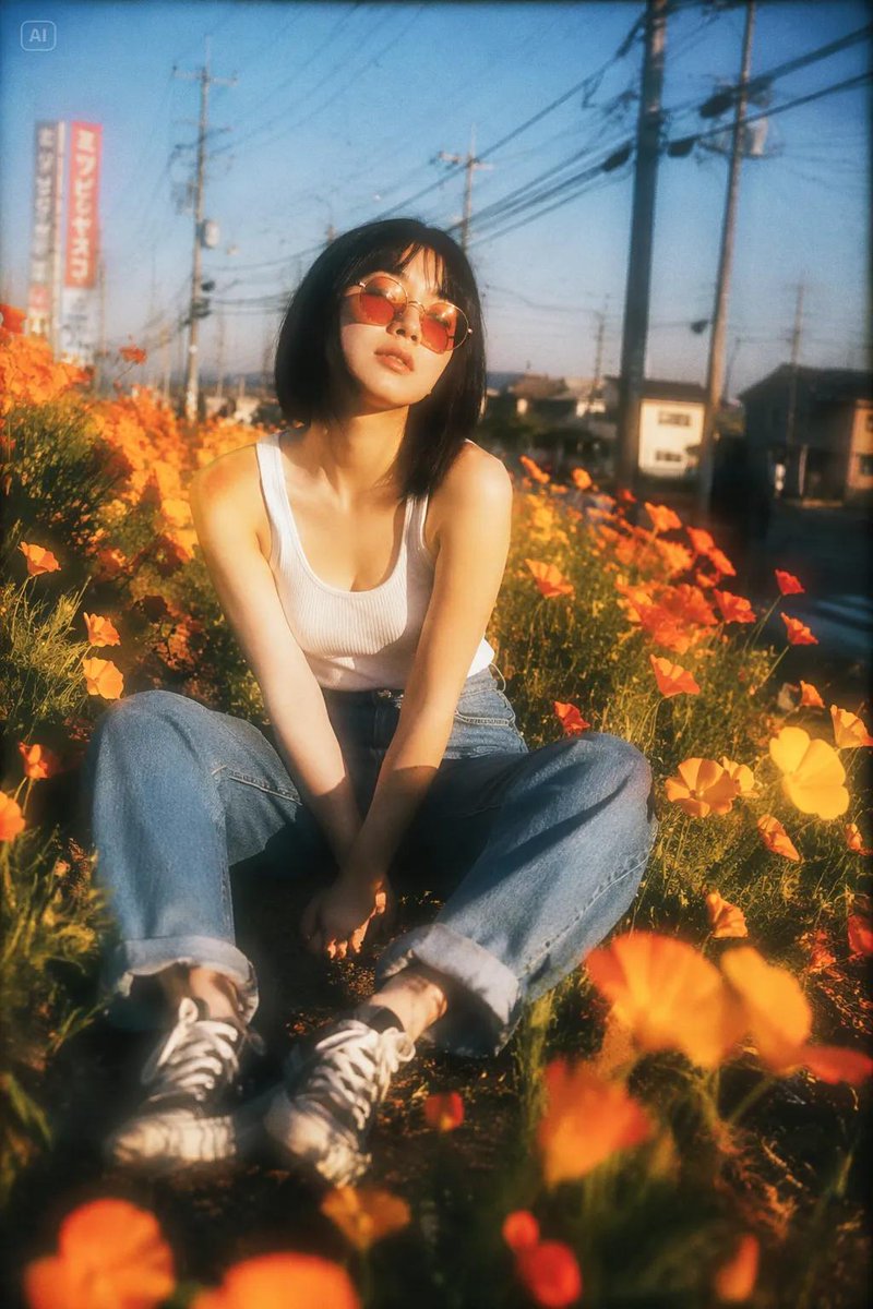 日系电影感街头摄影 / Japanese Cinematic Street Photography，角色设计，35mm、人像、电影感，案例输出图 2
