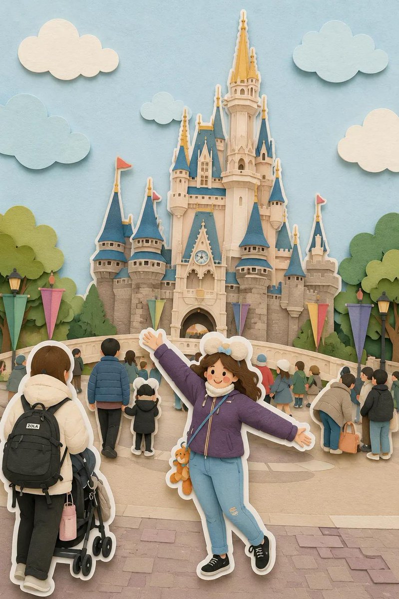 日式剪纸立体透视场景 / Japanese Paper-Cut Diorama Scene，角色设计，电影感、插画、角色，案例输出图 3