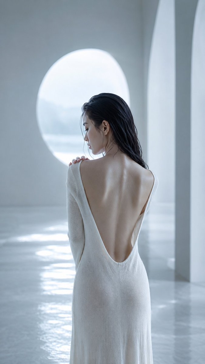 奢华极简主义日式艺术肖像 / Luxury Minimalist Japanese Fine Art Portrait，人像与摄影，人像、电影感、时尚，案例输出图 3