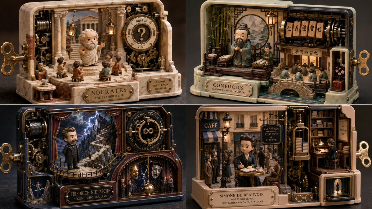 机械发条微缩世界 / Mechanical Wind-up Miniature World,角色设计,角色、产品图、角色设计,案例输出图 1