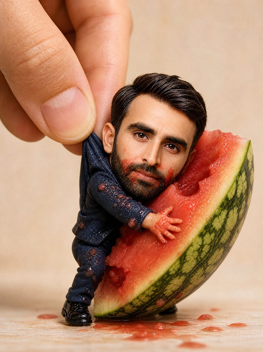 带西瓜的微缩人偶 / Miniature Doll With Watermelon,角色设计,角色、产品图、品牌,案例输出图 1