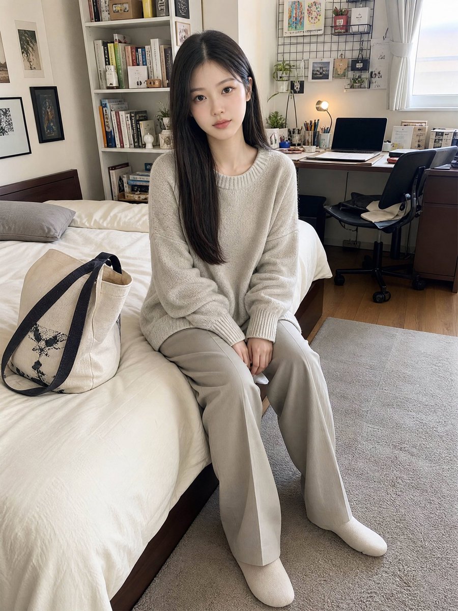 温馨公寓生活快照 / Cozy Apartment Lifestyle Snapshot,角色设计,人像、电影感、角色,案例输出图 1