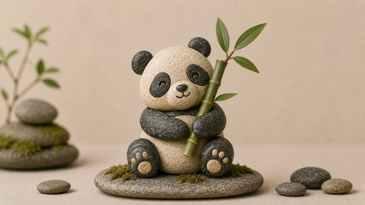 风格化河石雕塑 / Stylized River Stone Sculptures，海报与插画，海报、插画、极简，案例输出图 3