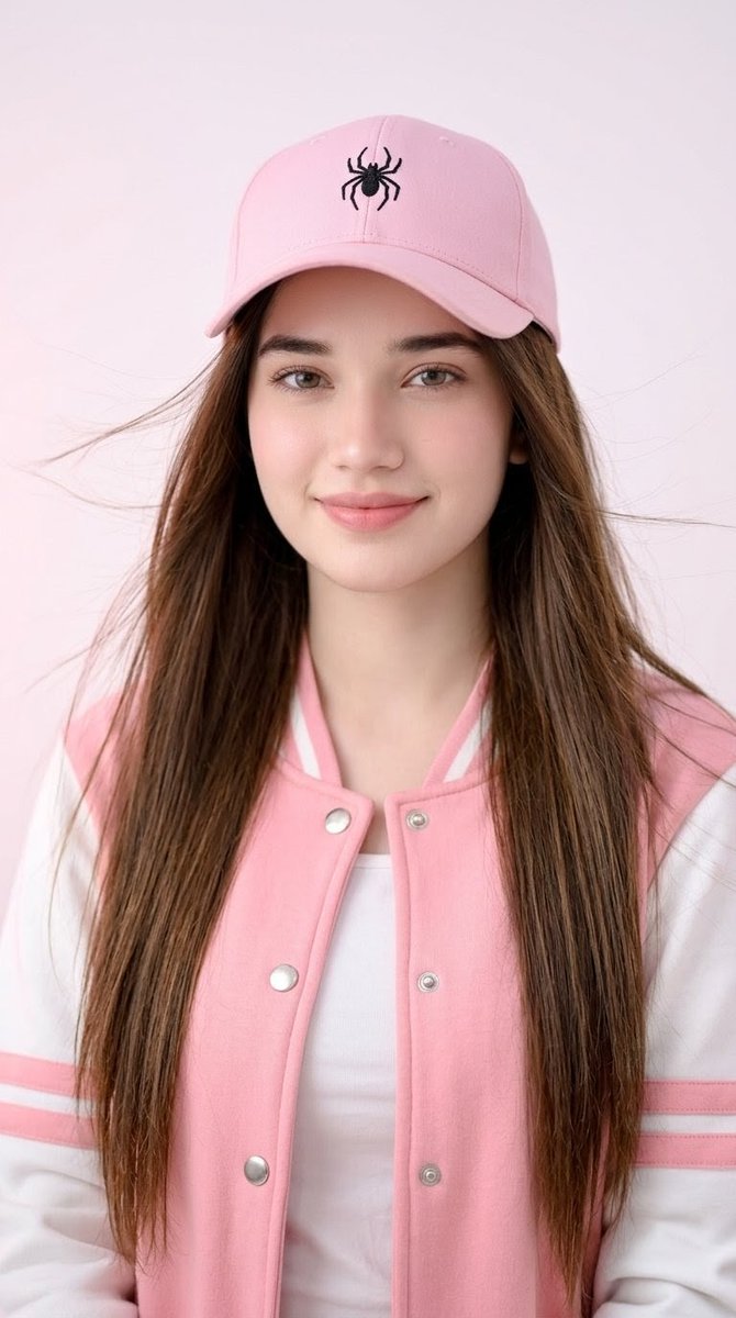 佩戴粉色鸭舌帽及隐私遮挡的肖像 / Pink Cap Portrait With Privacy Block，人像与摄影，人像、时尚、品牌，案例输出图 1