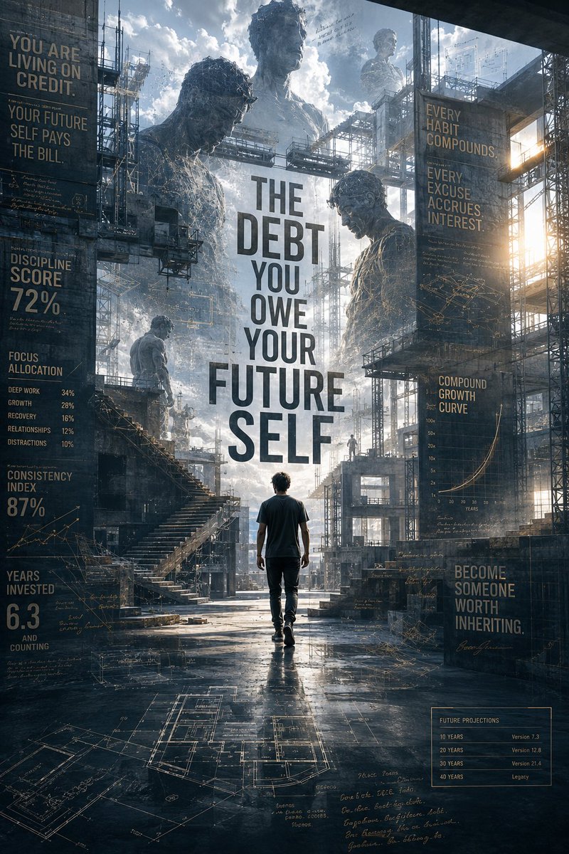 电影感“未来自我”励志海报 / Cinematic Future Self Motivational Poster,人像与摄影,人像、电影感、时尚,案例输出图 1