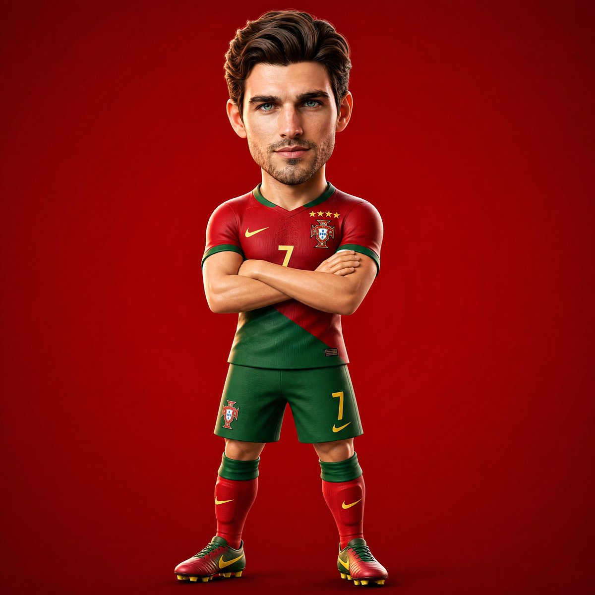 3D 卡通足球角色生成器 / 3D Cartoon Football Character Creator,角色设计,人像、角色、角色设计,案例输出图 1