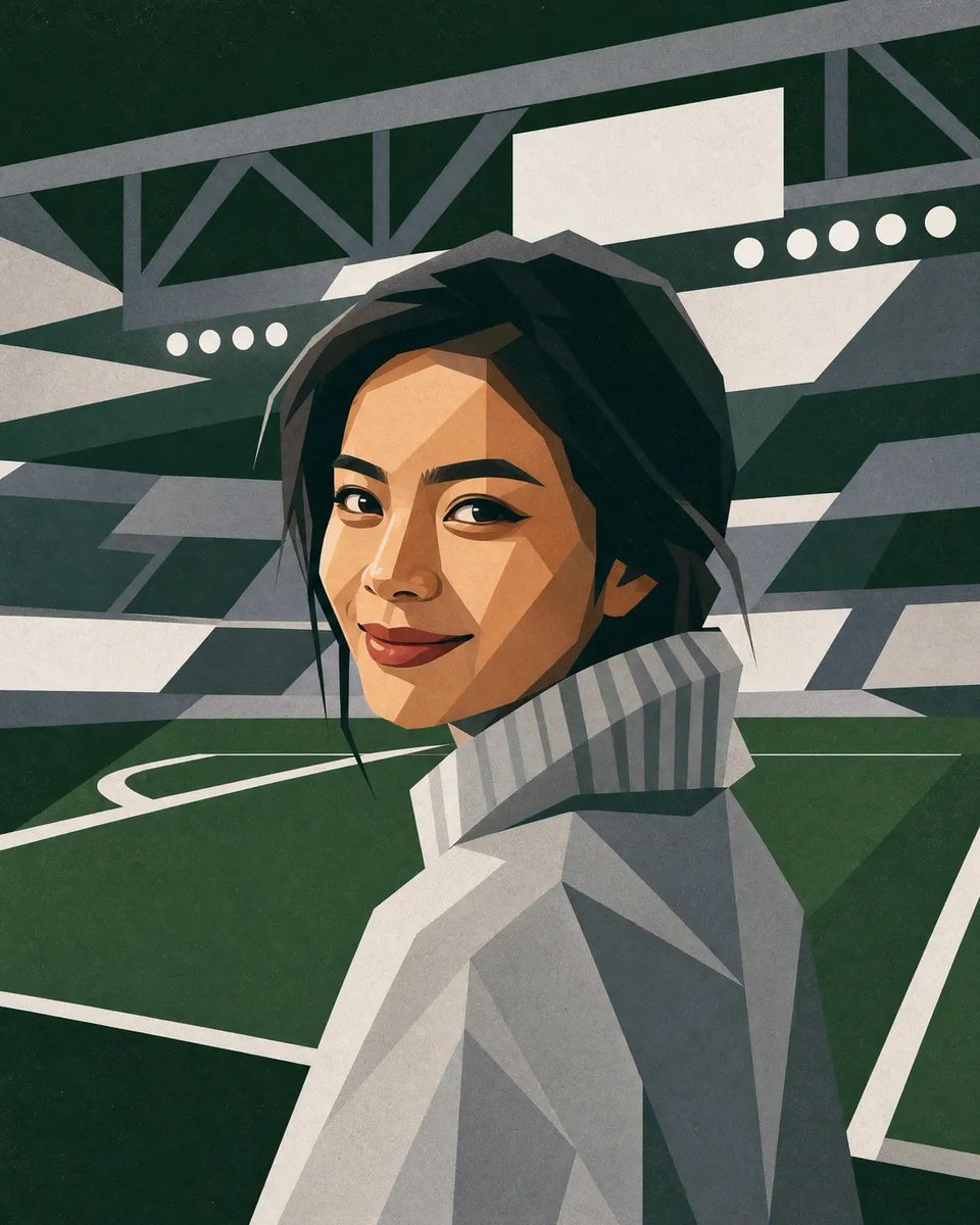 极简几何矢量插画 / Minimalist Geometric Vector Illustration,人像与摄影,人像、插画、极简,案例输出图 1