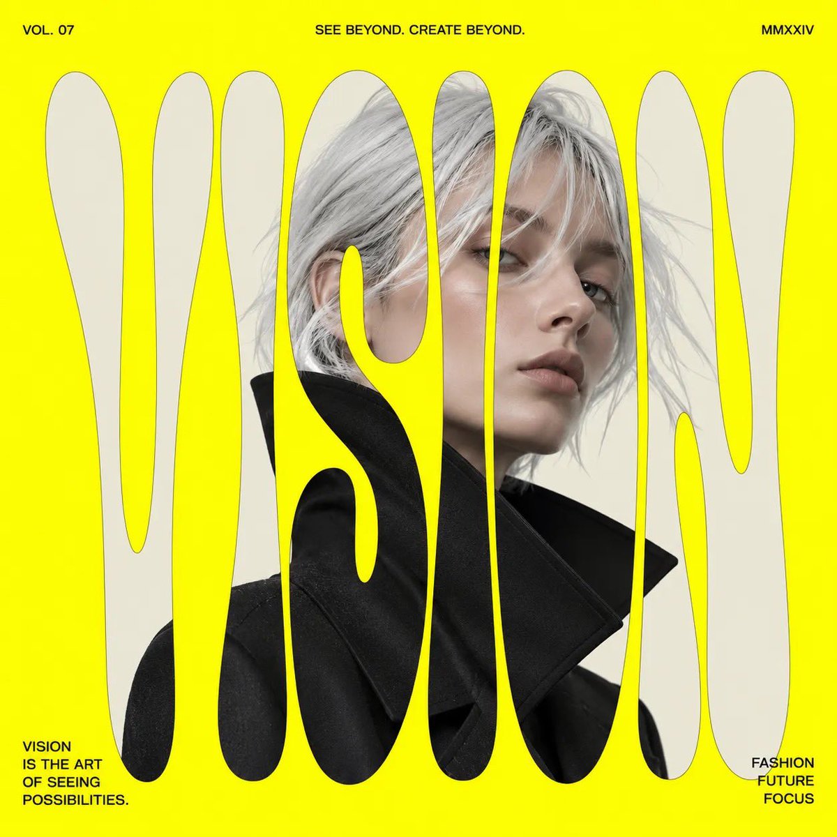现代时尚编辑海报 / Modern Fashion Editorial Poster，人像与摄影，霓虹、人像、时尚，案例输出图 1