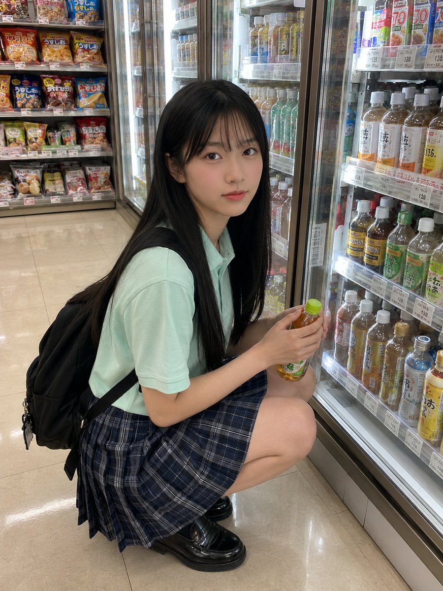 日本学生便利店抓拍 / Japanese Student Convenience Store Snapshot，人像与摄影，人像、电影感、人像与摄影，案例输出图 2