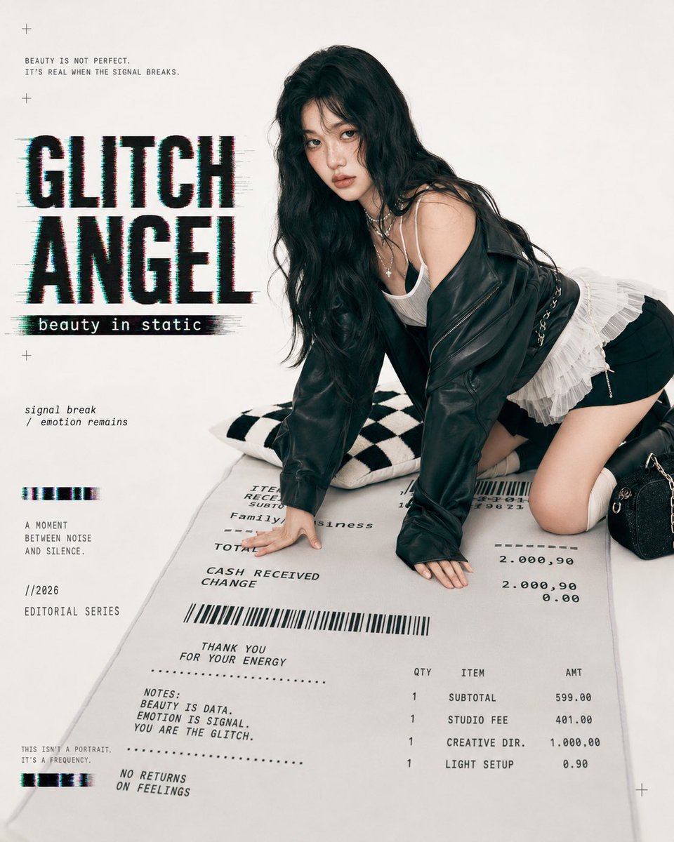 Glitch Angel Studio 海报 / Glitch Angel Studio Poster，人像与摄影，人像、时尚、海报，案例输出图 1
