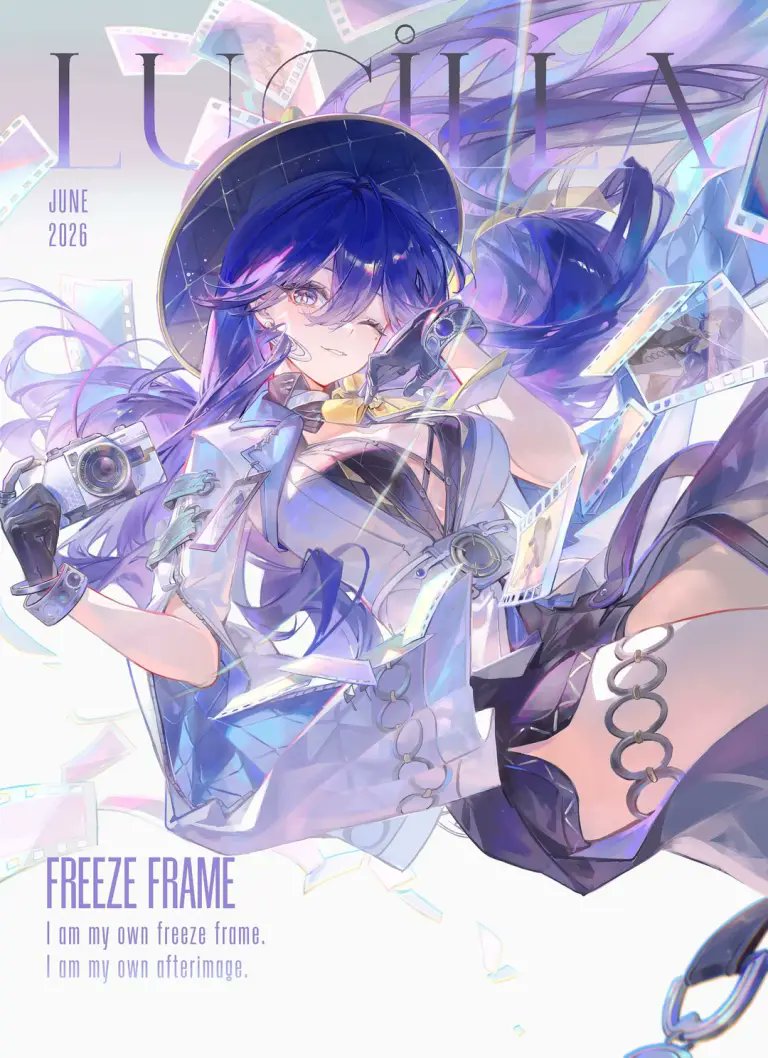 动漫定格杂志海报 / Anime Freeze Frame Magazine Poster,角色设计,35mm、人像、时尚,案例输出图 1