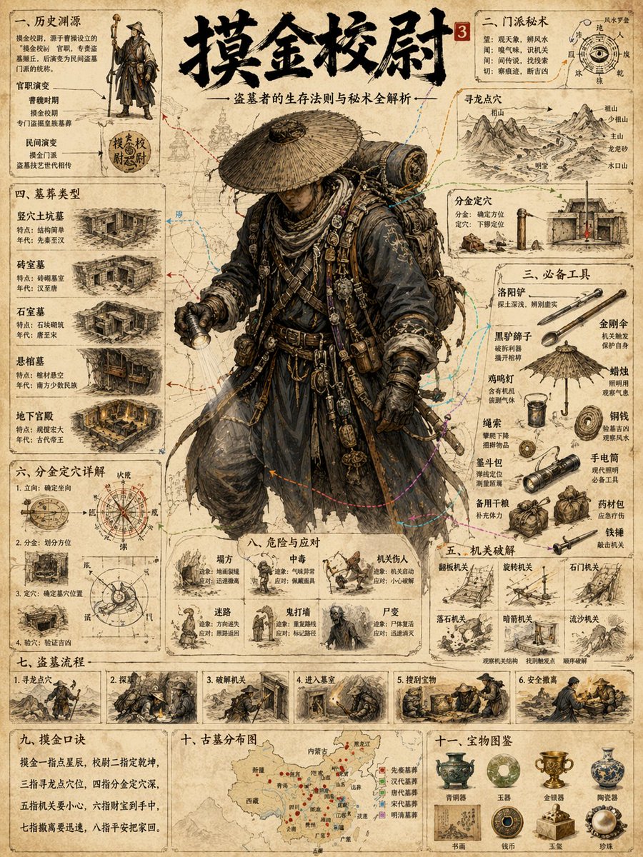 绘制科学百科知识图谱 / Draw Scientific Style Encyclopedia Infographic，角色设计，插画、角色、城市视觉，案例输出图 1