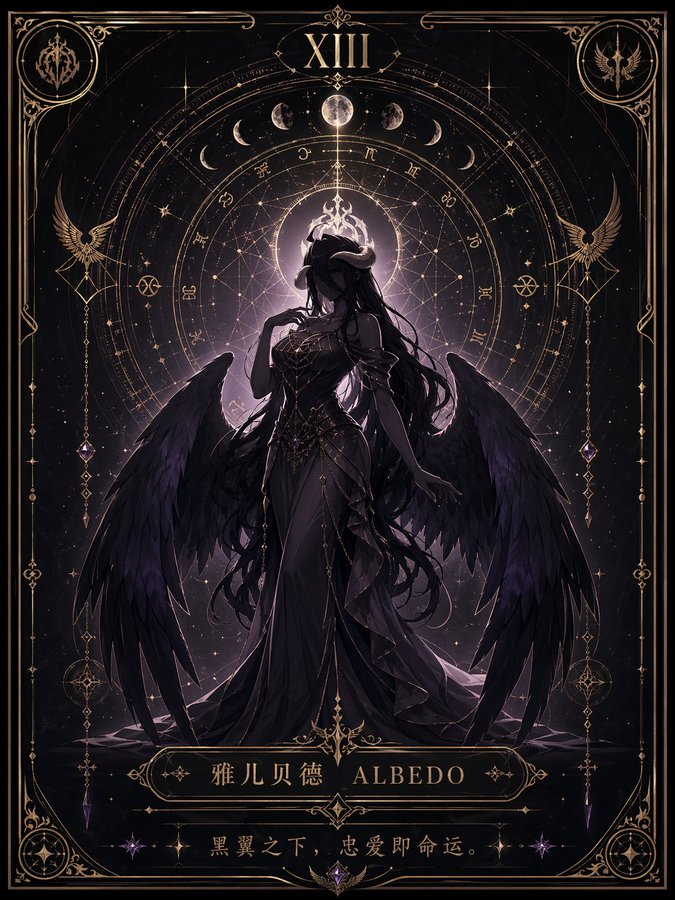 极简命运星盘塔罗海报 / Minimalist Destiny Tarot Poster，UI 与社交媒体截图，海报、插画、UI，案例输出图 1