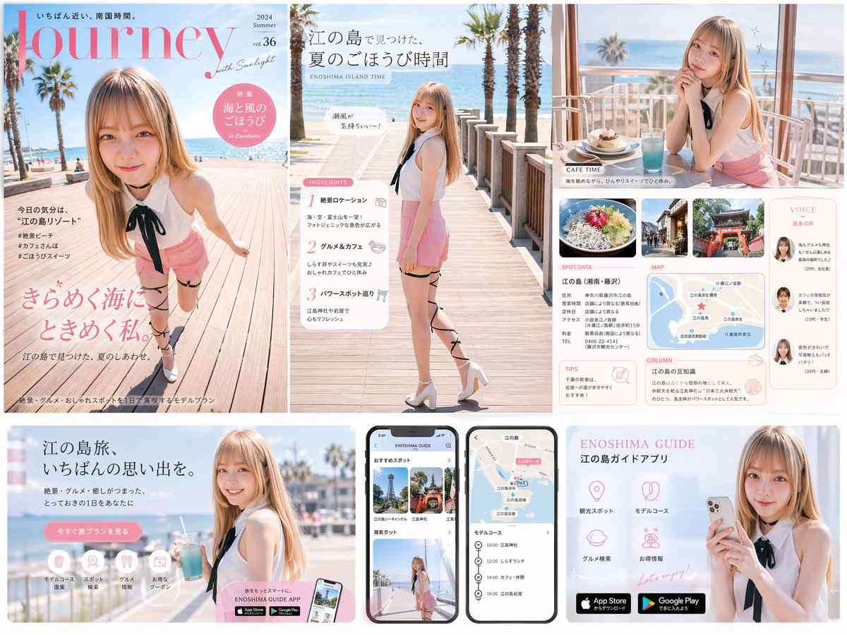 实景女性旅行杂志设计 / Real Scene Womens Travel Magazine，角色设计，时尚、角色、城市视觉，案例输出图 1