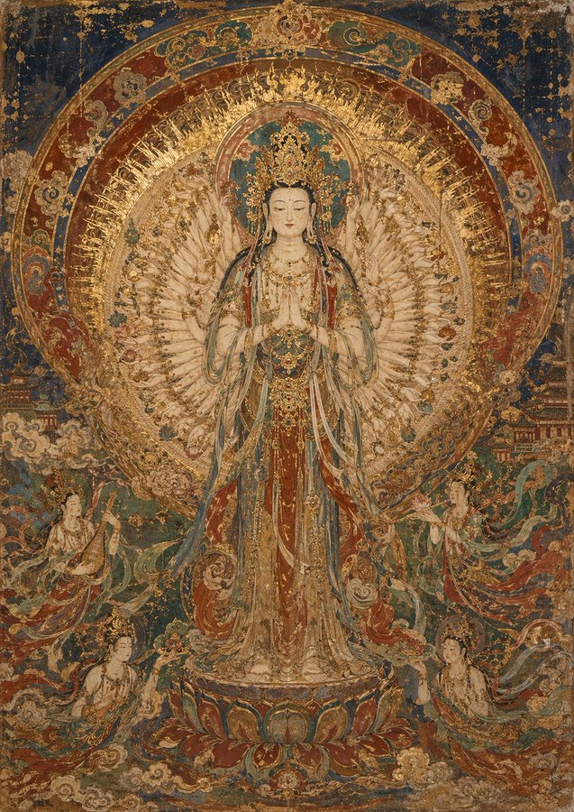 敦煌神女残金壁画 / Dunhuang Goddess Gold Mural，角色设计，插画、截图、角色，案例输出图 2