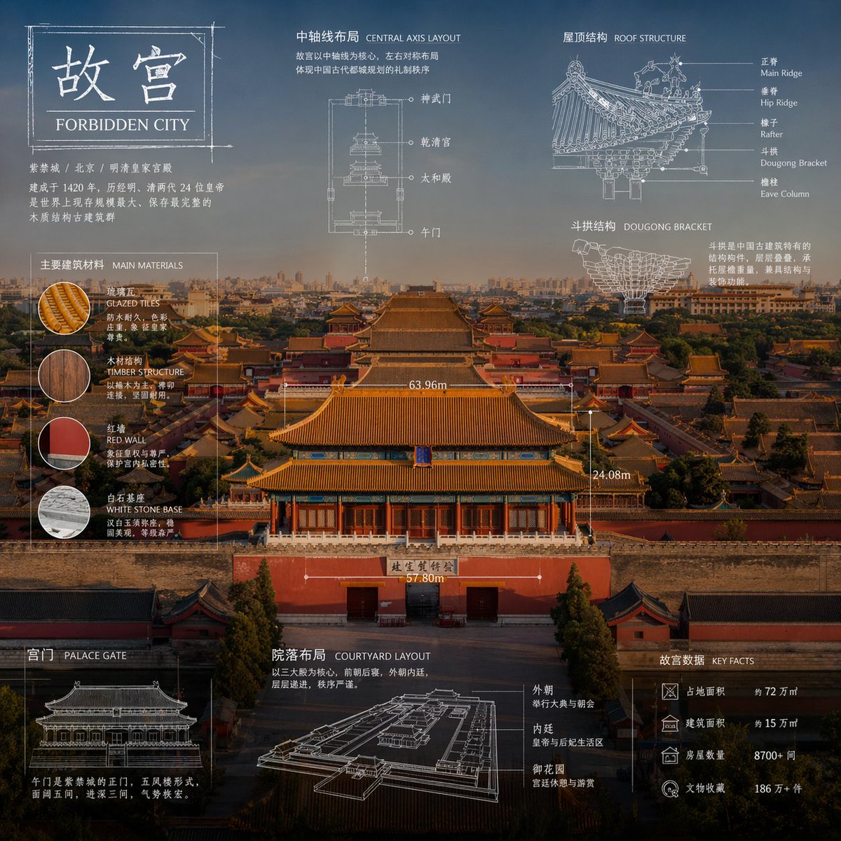 高级技术蓝图风格信息图 / Advanced Technical Blueprint Infographic，人像与摄影，人像、插画、信息图，案例输出图 1