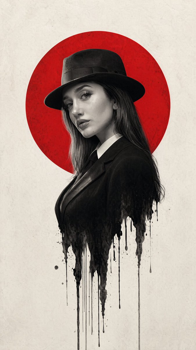 滴落墨水的复古绅士 / Dripping Ink Gentleman，人像与摄影，35mm、人像、时尚，案例输出图 2