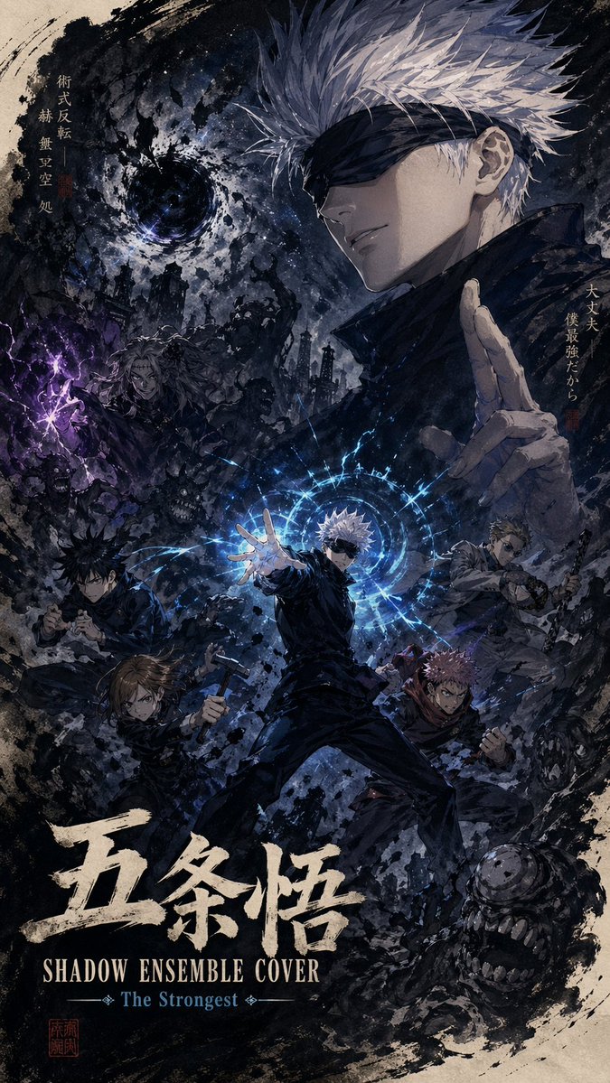 暗黑奇幻阵营群像封面 / Dark Fantasy Ensemble Cover，角色设计，霓虹、人像、海报，案例输出图 2