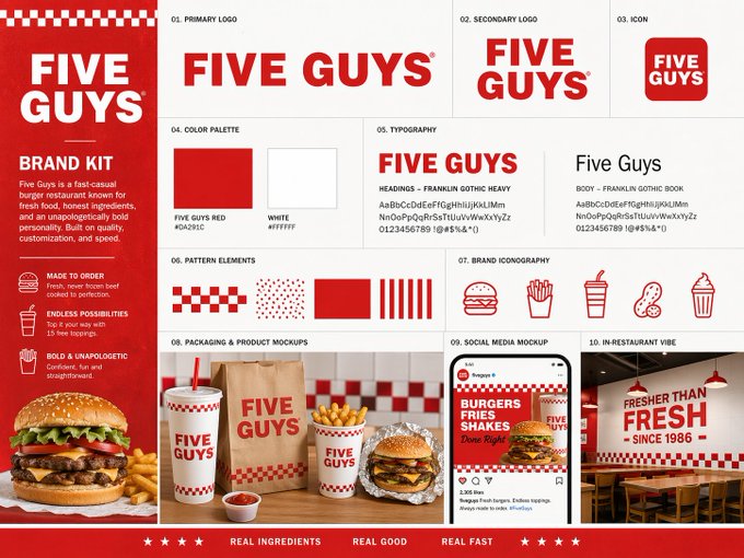 专业品牌视觉套件展示板 / Professional Brand Kit Board，UI 与社交媒体截图，时尚、UI、截图，案例输出图 2