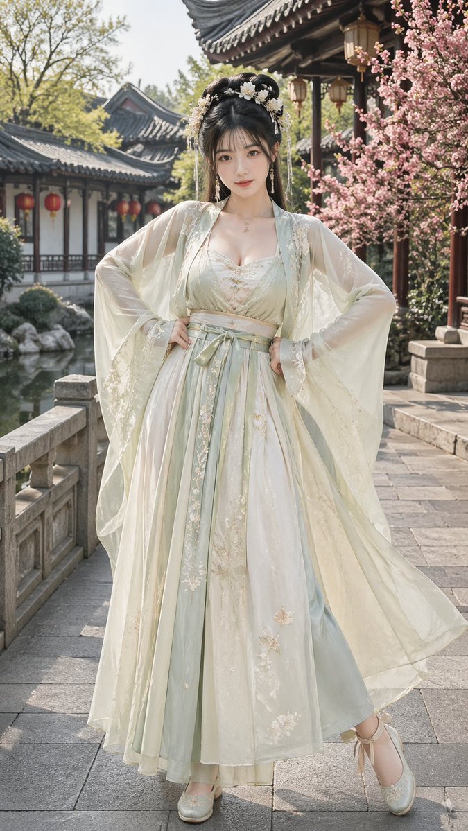 淡紫宋风汉服绝美网红 / Light Purple Song Hanfu Beauty，人像与摄影，人像、竖版、人像与摄影，案例输出图 1