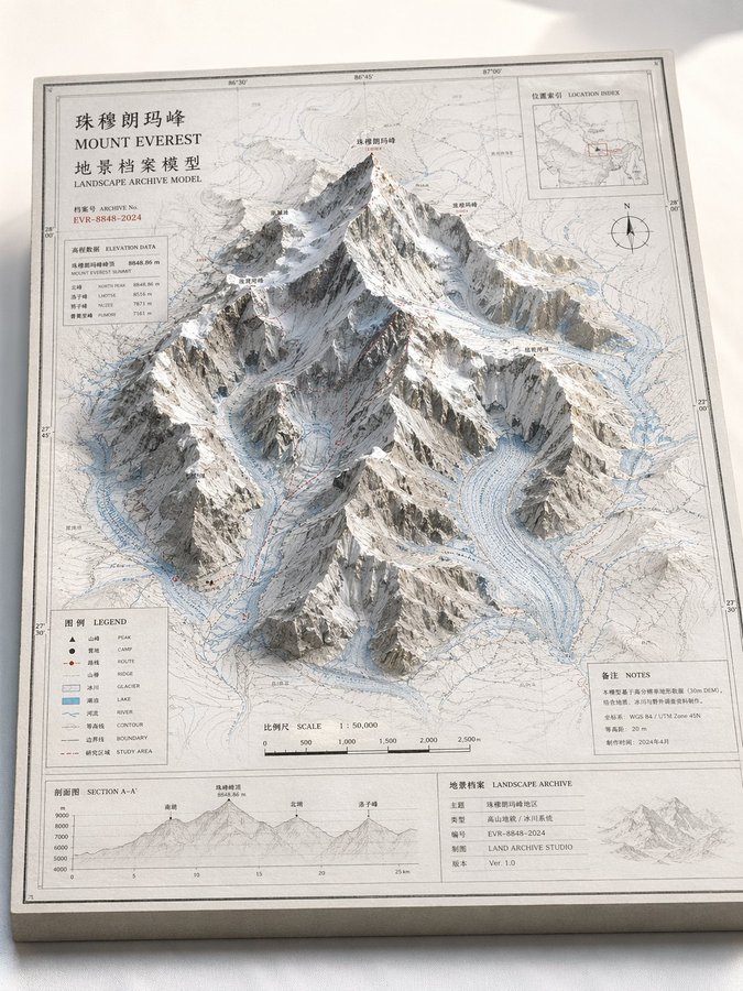 地景档案立体沙盘模型图 / Landscape Archive Sandbox Model，UI 与社交媒体截图，插画、UI、截图，案例输出图 2