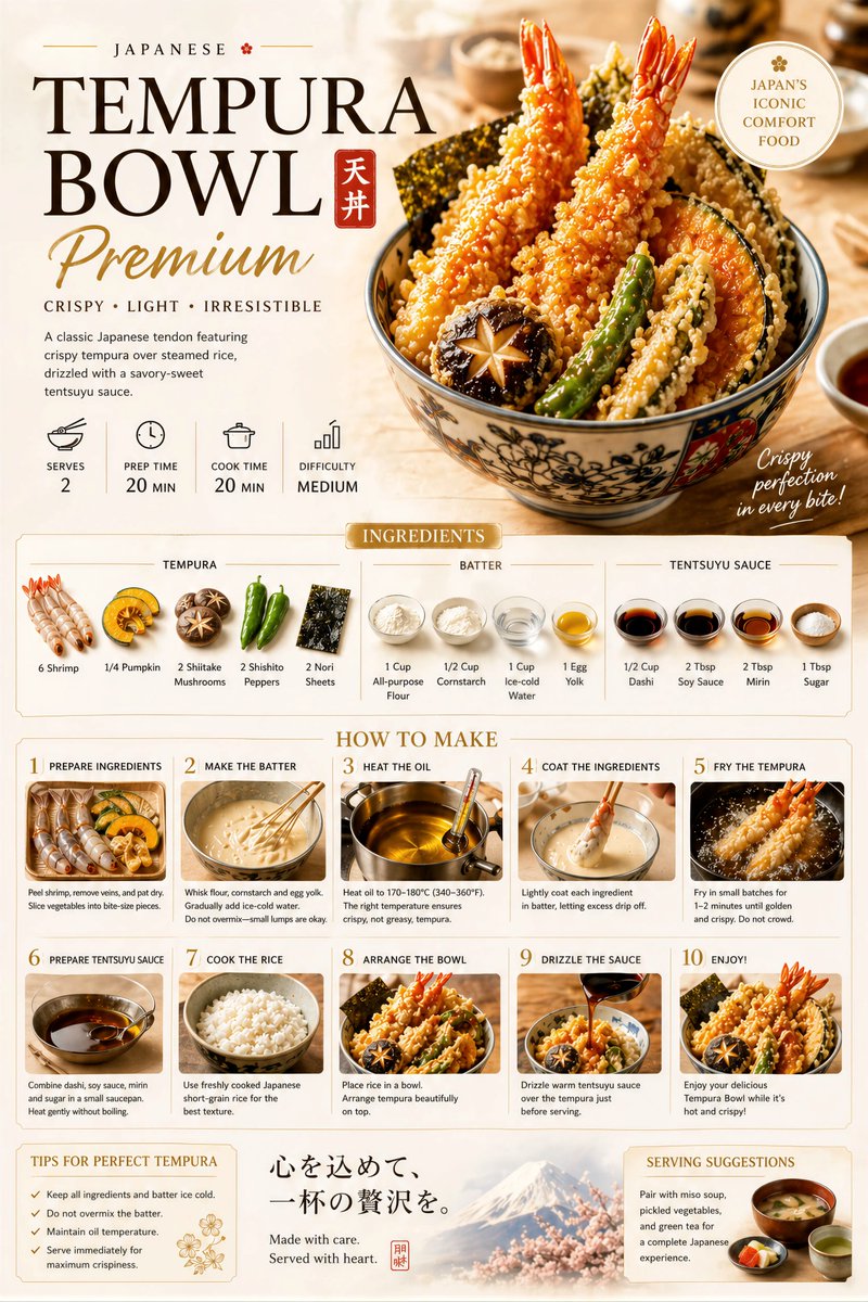 高级美食食谱海报设计 / Premium Food Recipe Poster，人像与摄影，人像、电影感、海报，案例输出图 1